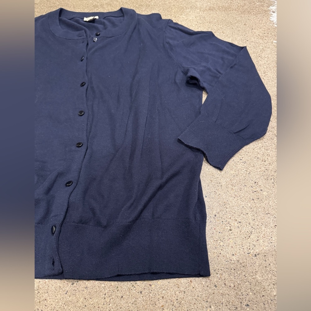 J. Crew Clare Cardigan in Navy - Picture 2 of 5